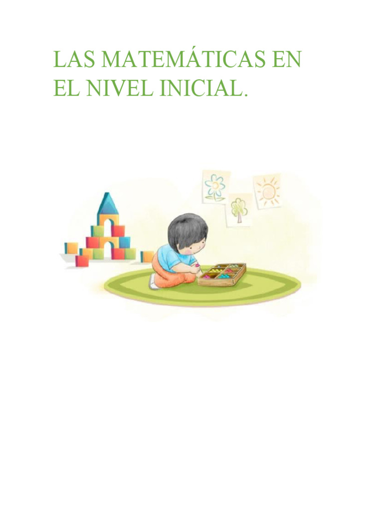 Matemáticas en Educación Inicial | PDF | Educación de la primera ...