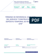 TDR Ejecucion Del Servicio Con..deposito Temporal de Residuos