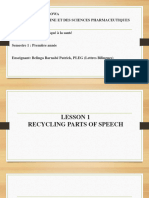 Recycling Parts of Speech Powerpoint