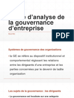 Cadre D'analyse de La Gouvernance D'entreprise
