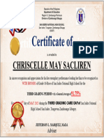 Certificate - WITH HONORS