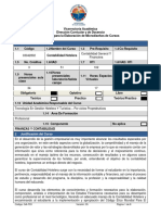 Microdiseño Contabilidad Hotelera (Ciclo Tecnologico) IV Sem