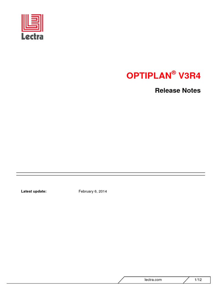 Optiplan V3R4 Release-Notes en | PDF | Enterprise Resource Planning ...