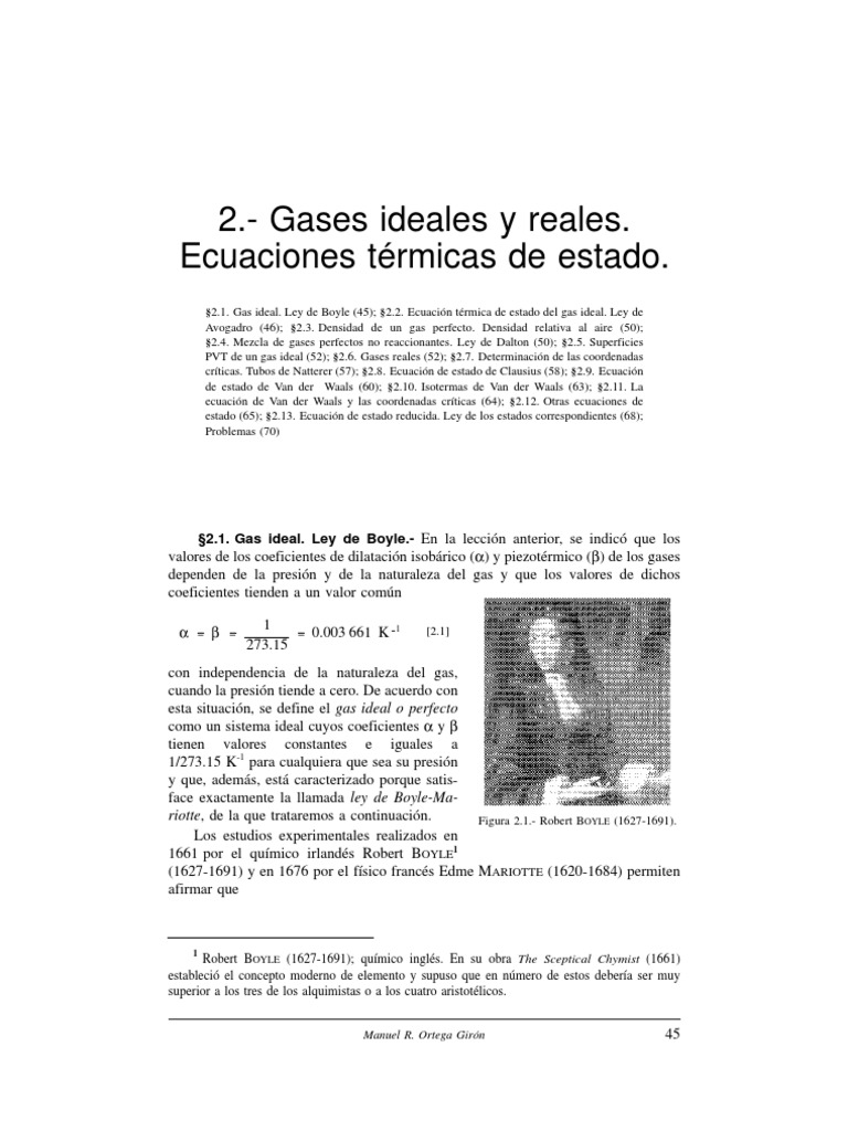 Coeficientes y leyes de gases ideales | PDF | Gases | Mole (Unidad)