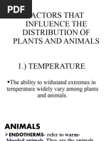 Factors That Influence The Distribution of Plants and Animals