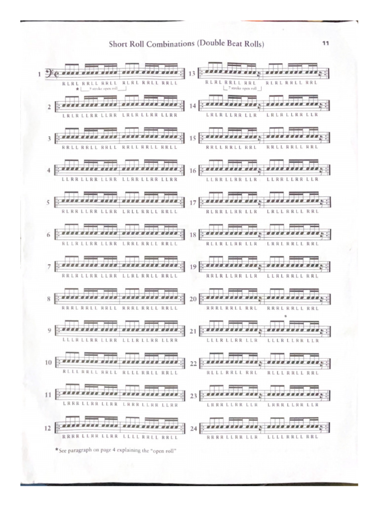 Short Roll Combinations (Double Beat Rolls) PDF