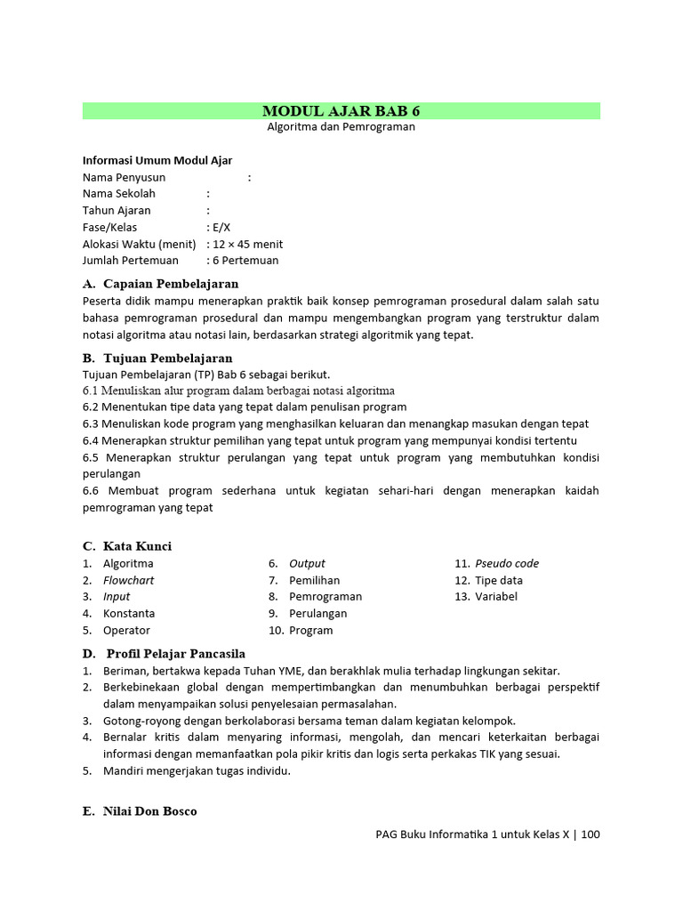 Algoritma dan Struktur Pemrograman | PDF | Komputer