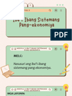 Modyul 3 - Mga Iba't Ibang Sistemang Pang-Ekonomiya