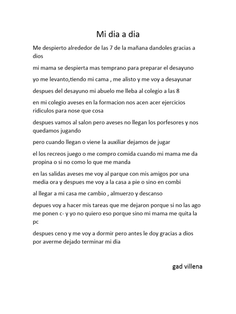 Mi dia a dia PDF