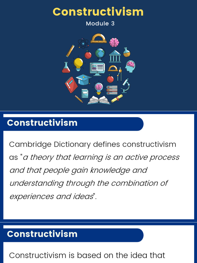 Tve1 M3 Constructivism Pdf Constructivism Philosophy Of Education