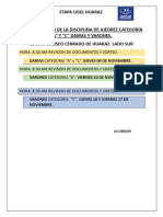 Programación de La Disciplina de Ajedrez Categoría