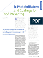 Polymeric Photoinitiators - UV Inks and Coatings For Food Packaging