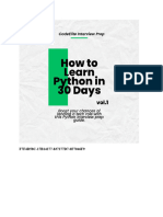 How To Learn Python in 30 v2