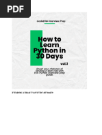 How To Learn Python in 30 v2