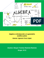 Algebra e Introducción A La Geometría Analítica Plana
