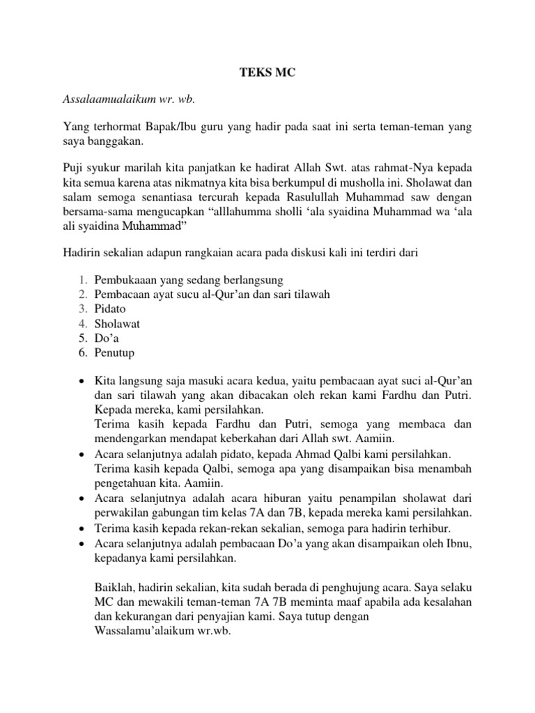 Teks MC | PDF