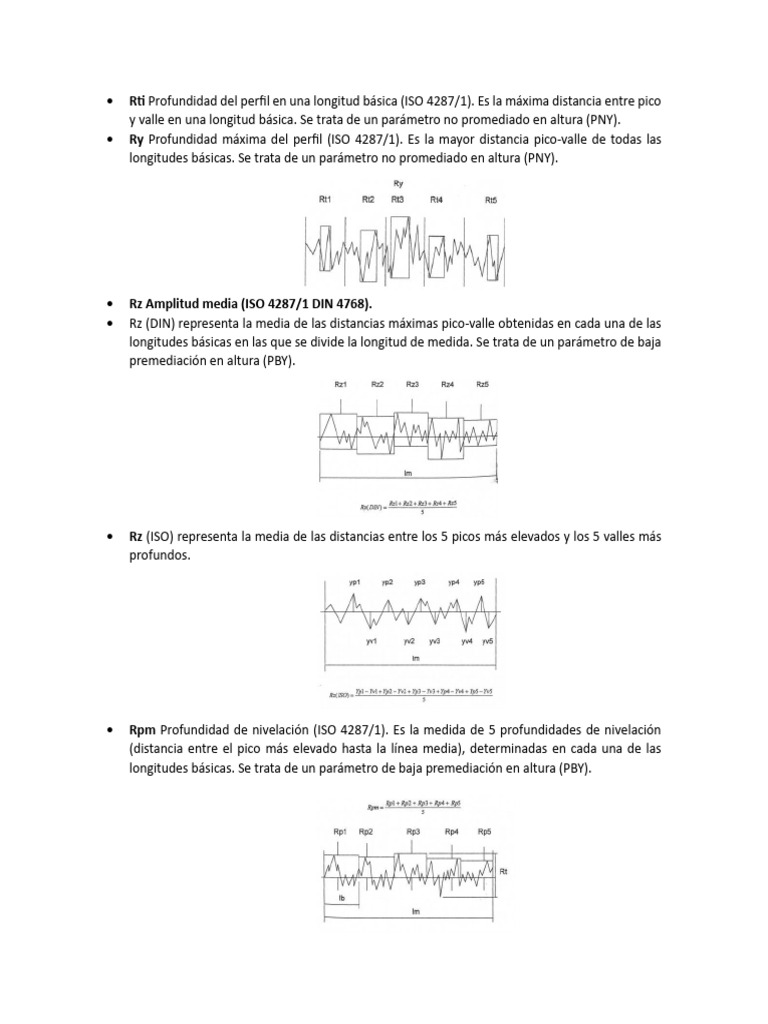 Parámetros de Rugosidad Superficial | PDF