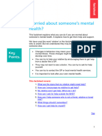 Worried About Someones Mental Health Factsheet