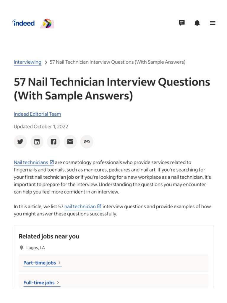 57 Nail Technician Interview Questions (With Samp PDF Feeling