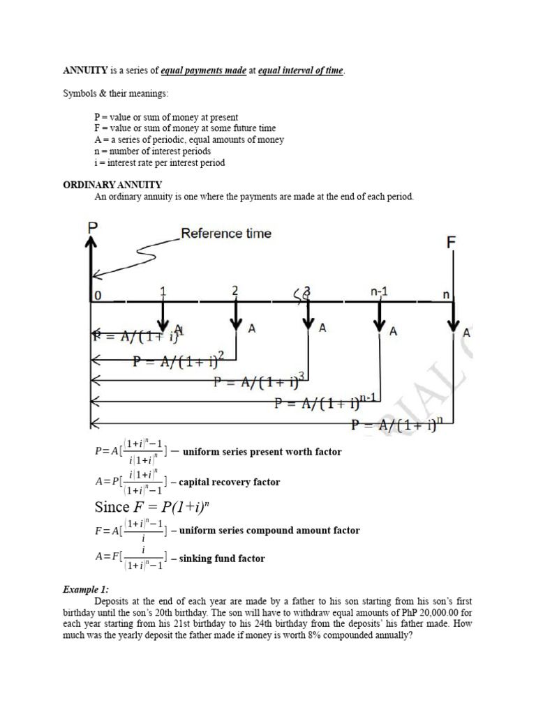 Understanding Ordinary Annuities and Calculations | PDF | Business ...