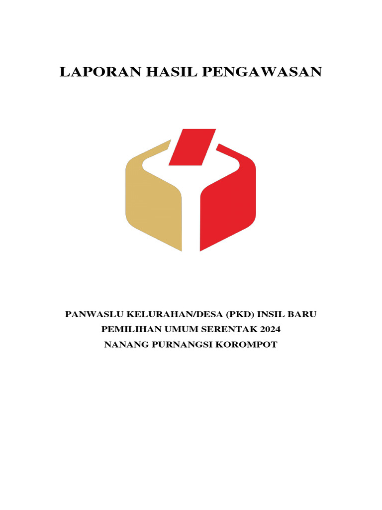 Laporan Pengawasan Apk Insil Baru 07 Nov 2023 PDF