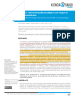 Antidepresivos e Interacciones Farmacológicas Con Riesgos de Toxicidad Serotoninérgica