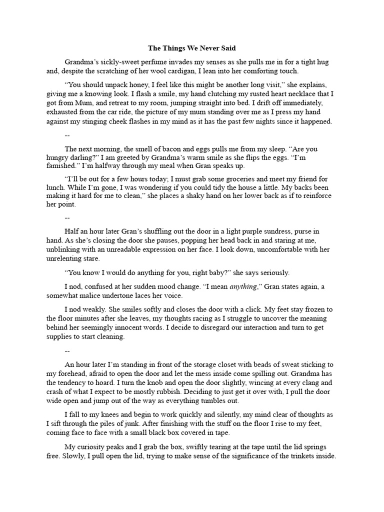 The Things We Never Said PDF