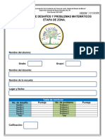DESAFIOS MATEMÁTICOS ZONA 3er. GRADO.