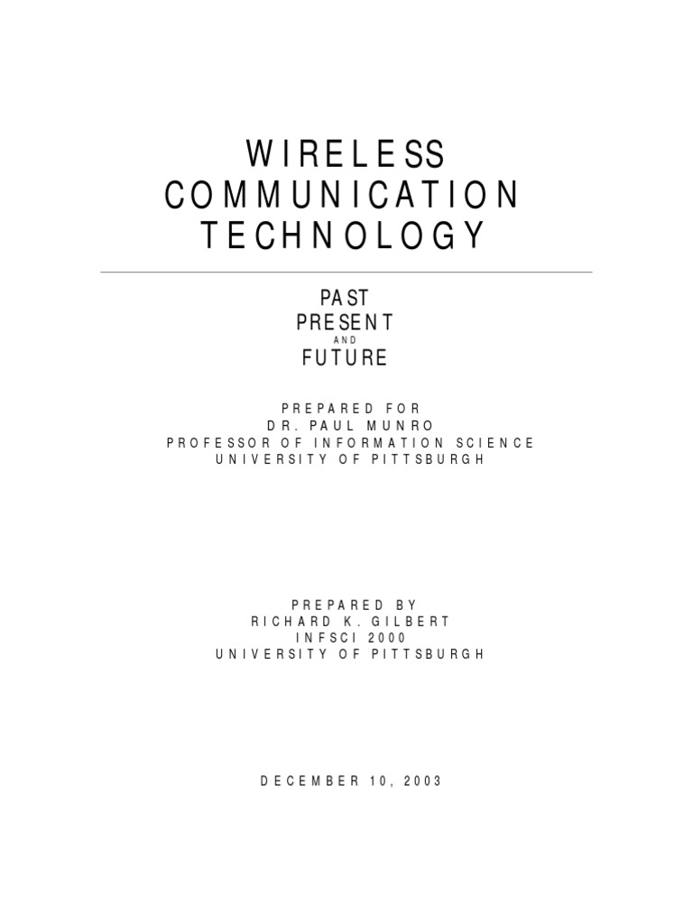 Evolution of Wireless Communication Technology | PDF | Cellular Network ...