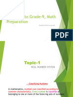 Welcome To Grade-9Math Prep