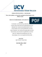 Pocas Obras Publicas en La Gestion Municipal