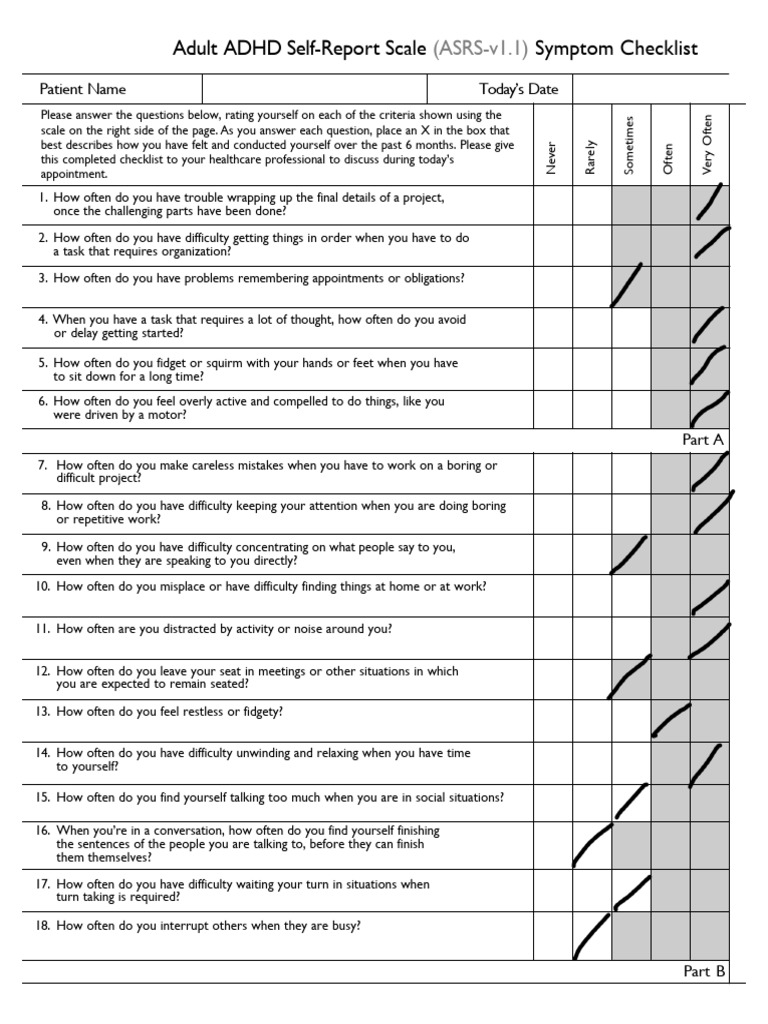 adhdquestionnaireASRS1111 PDF Attention Deficit Hyperactivity