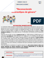 SEM 21 DPCC 4to U V - B III Reconociendo Estereotipos de Género