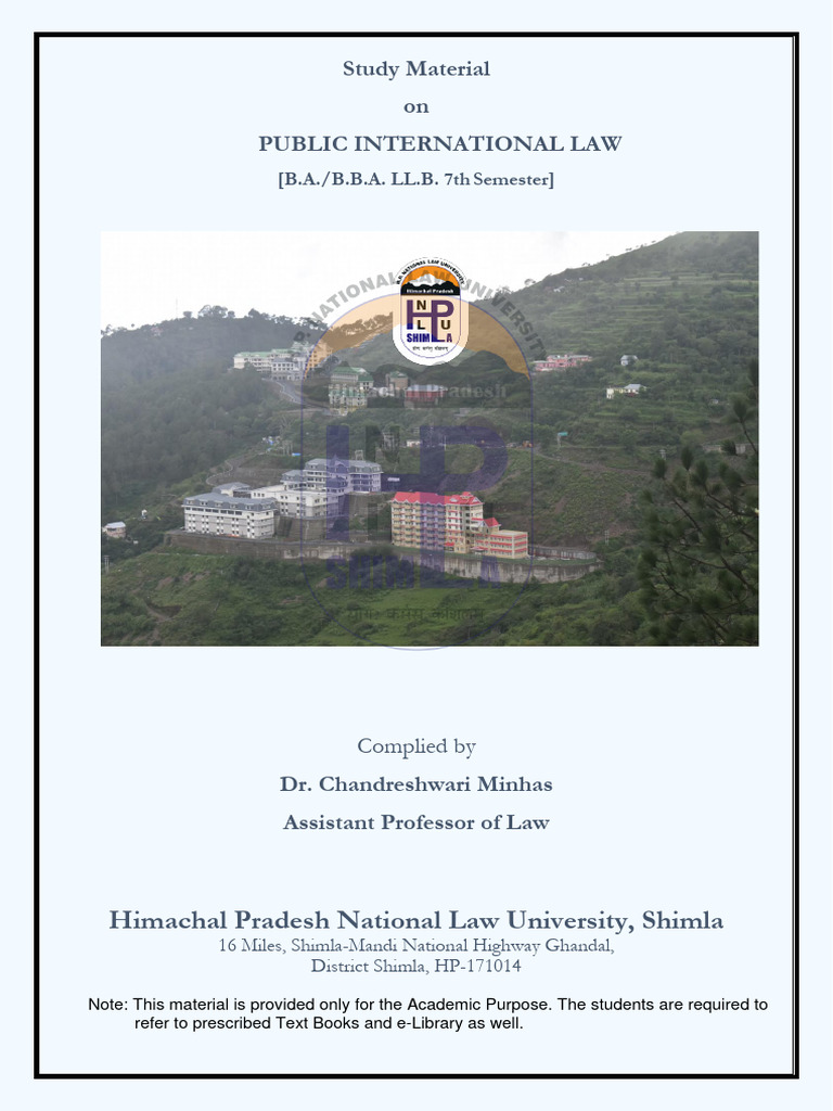 00 Course Material Public International Law | PDF | International Law ...