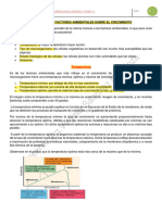 Efecto de Los Factores Ambientales Sobre El Crecimiento: Microbiologia - Unidad I Tema 3