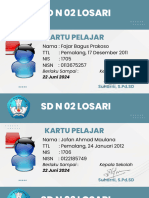 Teal Putih Simple Kartu Pelajar - 2