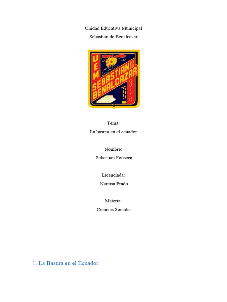 La Basura en El Ecuador | PDF | Residuos | Entorno natural