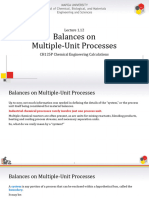 1.12 Balances On Multiple-Unit Processes