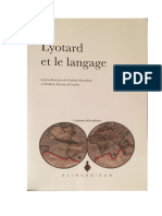 Du Langage de Linconscient Lyotard Et La