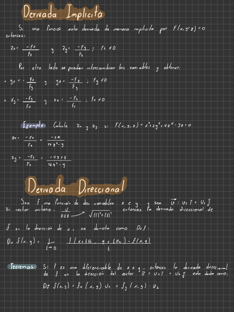 Derivadas Direccionales y Gradientes | PDF | Degradado | Cálculo
