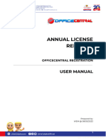 Annual License Renewal: User Manual