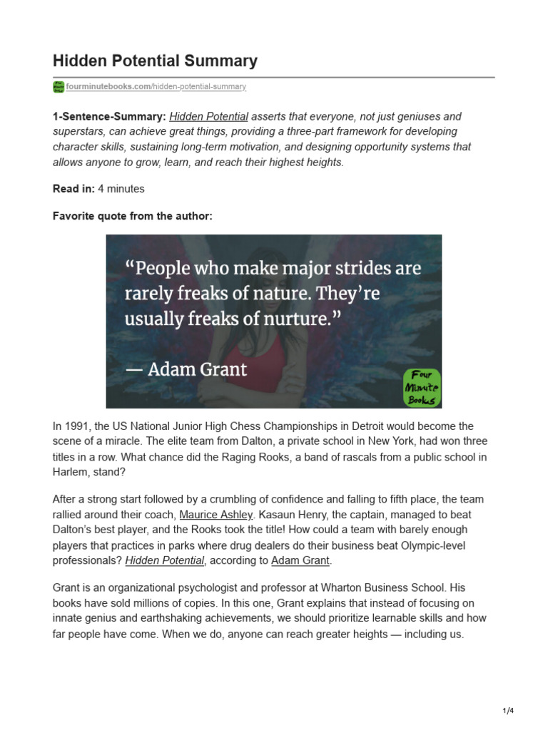 Unlocking Your Hidden Potential PDF