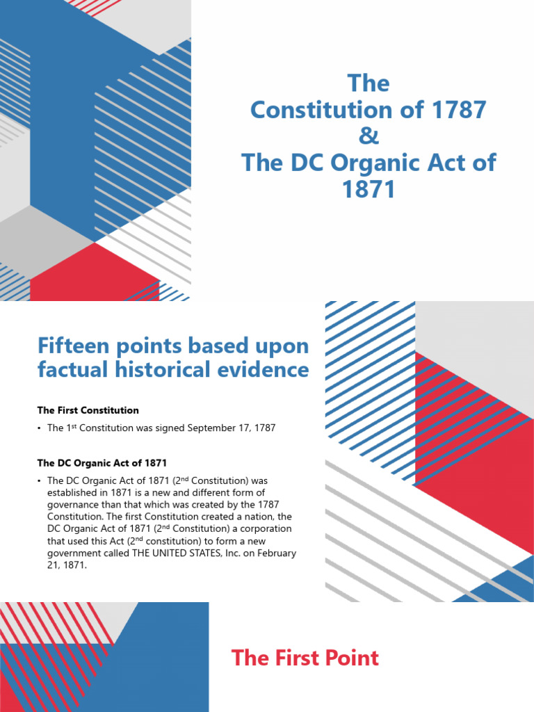 Constitution and DC Organic Act of 1871 Download Free PDF Debt