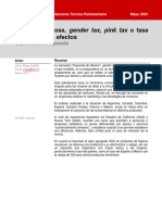 El Impuesto Rosa Gender Tax Pink Tax o Tasa Invisible y Sus Efectos. Experiencia Comparada