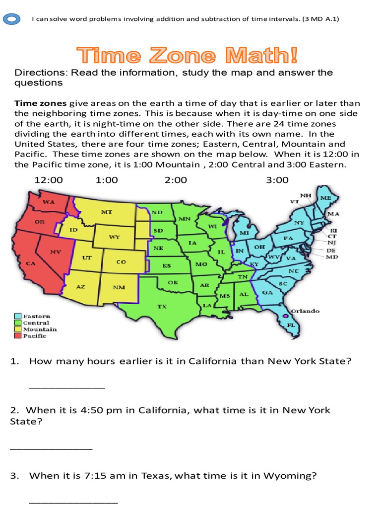 Understanding U.S. Time Zones | PDF