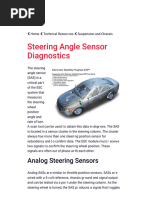 Steering Angle Sensor Diagnostics - Know Your Parts