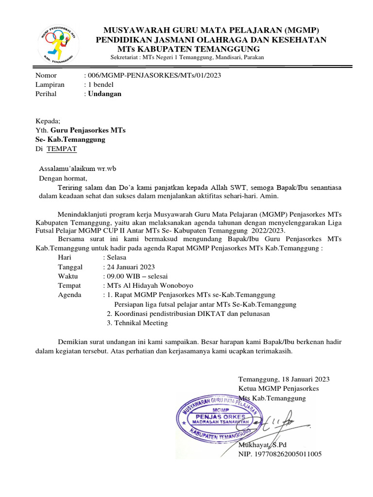 Undangan Sekolah | PDF