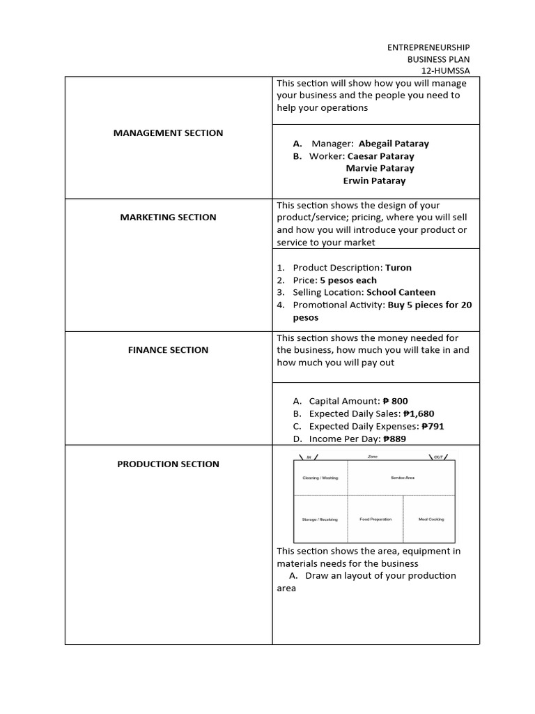 Turon Business Plan Overview | PDF | Business | Finance & Money Management