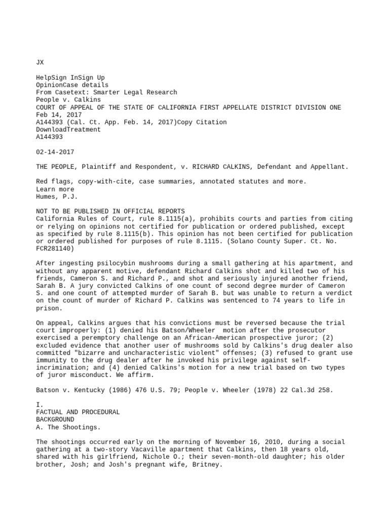 JX HelpSign Download Free PDF Batson V. Kentucky Peremptory Challenge