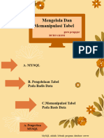 Mengelola Dan Memanipulasi Tabel: Guru Pengajar - Rudi S Kom